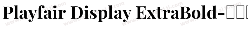 Playfair Display ExtraBold字体转换